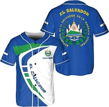 2023 Noul Tricou de Baseball El Salvador de Imprimare 3D a ochiurilor de Plasă de Baseball Jersey Bărbați Tricotaje Top T-shirt pentru Bărbați Street Haine cu Maneci Scurte