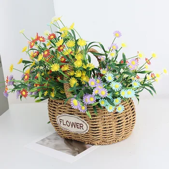 Simulate Flori Cinci Ramuri Margarete Pachete Mici de Plastic Decorative Artificiale Acasă Aranjamente Recuzită Fotografie